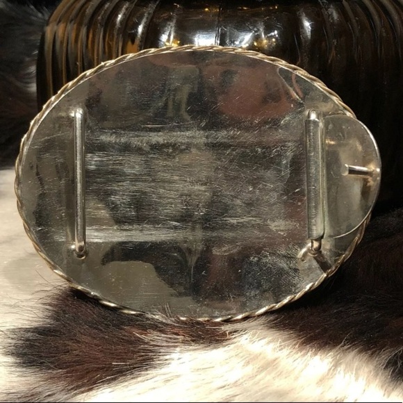 KK Sterling Cowboy Silver Belt Buckle RMRHA Champ - Picture 8 of 8